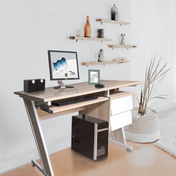 105x75cm ALADDIN OFFICE TABLE / STUDY TABLE With white Steel