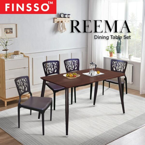 REEMA Dining Set with 3V HIVE Dining Chairs / Set Meja Makan