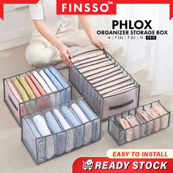 6/7/9/11 Grids Drawer Organizer Closet Organizer Bra Socks Divider Storage Box Foldable Drawer Storage