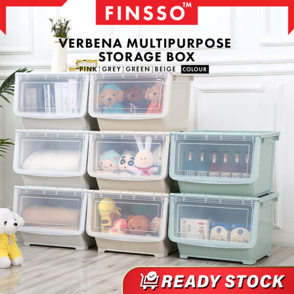 Stackable Storage Box With Lid Chest Drawer Storage Box Rack Plastic Container Removable Wheel/Verbena