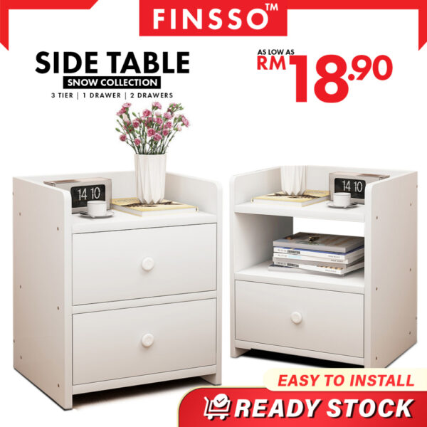 GION Modern side table meja kecil BedSide Table / side table with 1 drawer / side table with 2 drawer