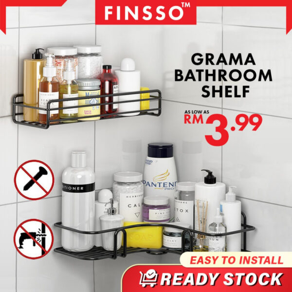 Grama Bathroom Rack Corner Rack Shower Dew Shampoo Cosmetics Storage Rack