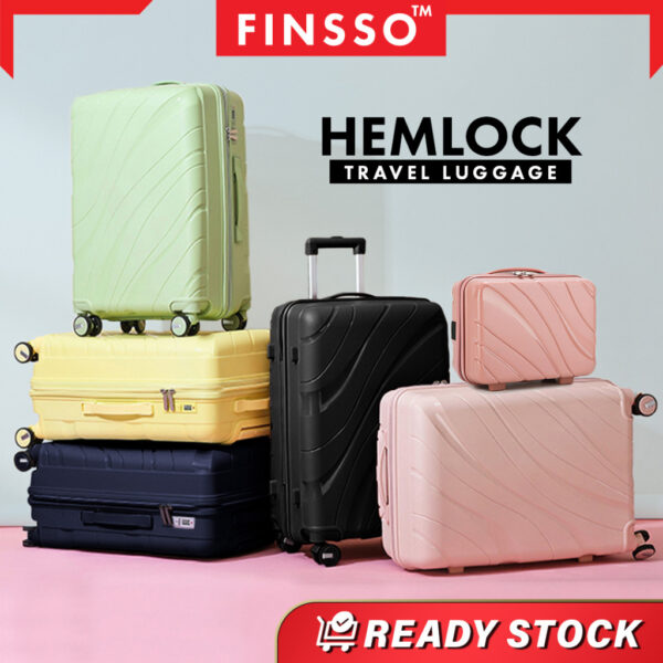 Hemlock PP material suitcase new pattern wave design travel luggage bag 14inch,20inch,24 inch,28inch/beg bagasi