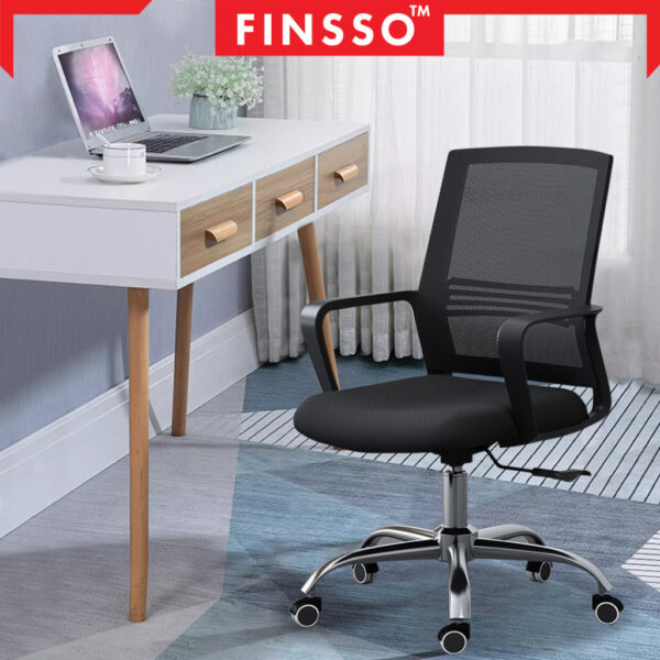 Adjustable Swivel Med - Back Mesh 4005 Office Chair with Chrome Leg /Kerusi pejabat