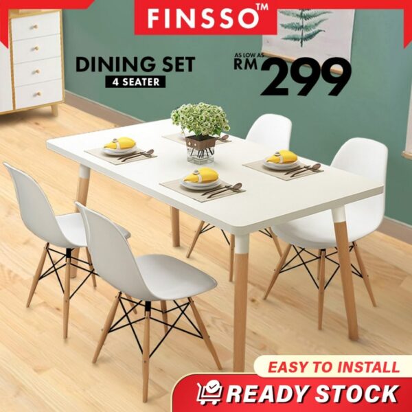 Dining Table with 4 chairs / meja makan 4 kerusi / meja makan