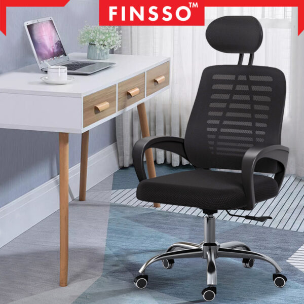 Adjustable Swivel Med - Back Mesh 4005 Office Chair with Chrome Leg /Kerusi pejabat