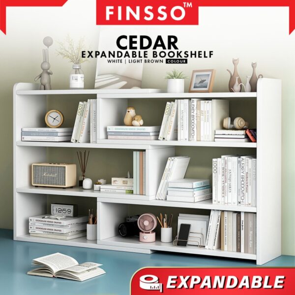 Cedar Expandable & Adjustable & Simple Bookshelf / Rak Buku / Book Storage Cabinet Modern / bookshelves