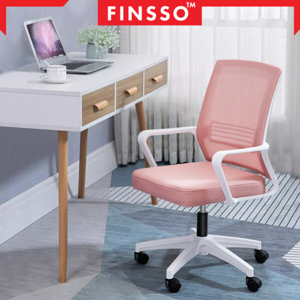 Adjustable Swivel Med - Back Mesh 4005 Office Chair with Chrome Leg /Kerusi pejabat