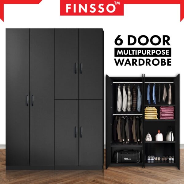 4 door wooden wardrobe/2door multifunctional wardrobe WITH 2 hanging pole