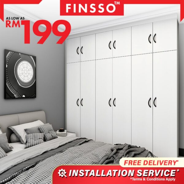 10/6/4 DOORS WARDROBE WITH SHELF / Almari baju /kabinet baju / almari baju budak /5 kaki