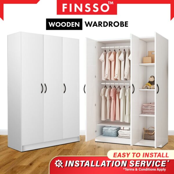 10/6/4 DOORS WARDROBE WITH SHELF / Almari baju /kabinet baju / almari baju budak /5 kaki