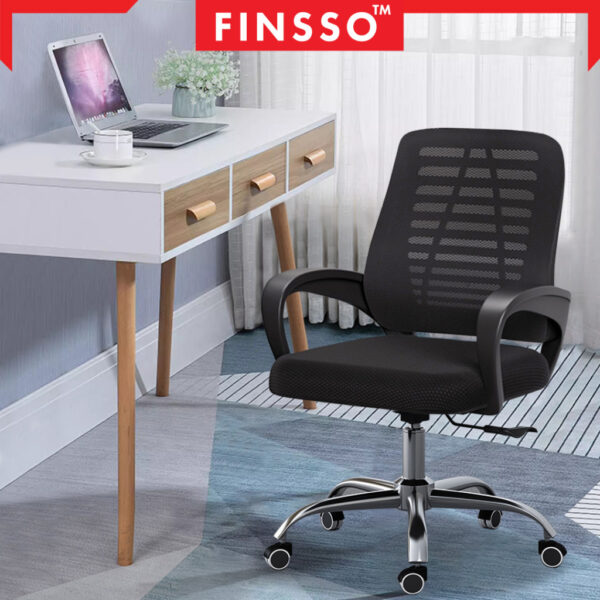 Adjustable Swivel Med - Back Mesh 4005 Office Chair with Chrome Leg /Kerusi pejabat