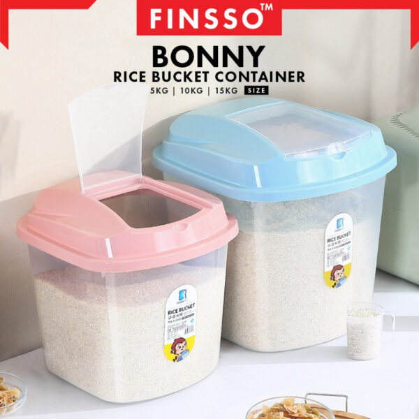 BONNY rice bucket Household Rice Storage Container Box Kitchen Storage bekas beras FREE CUP