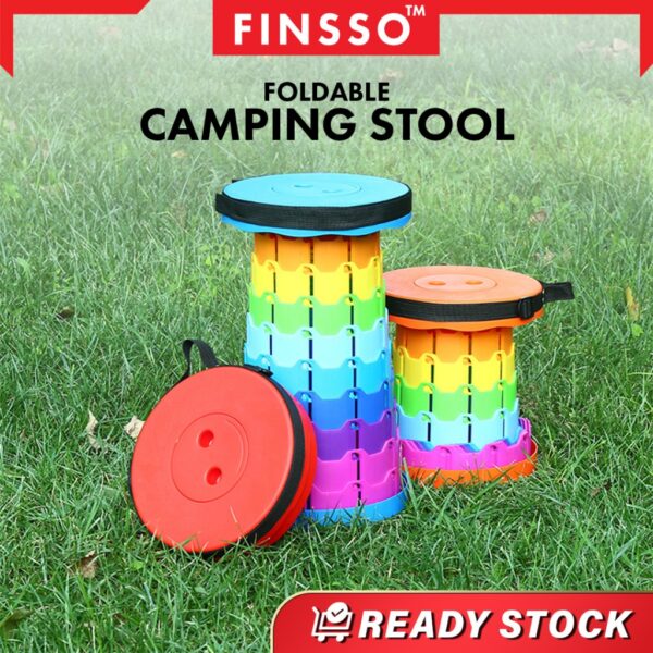 Outdoor Foldable Telescopic Stool & Chair Portable Foldable Extendable Fishing Picnic Camping Travel