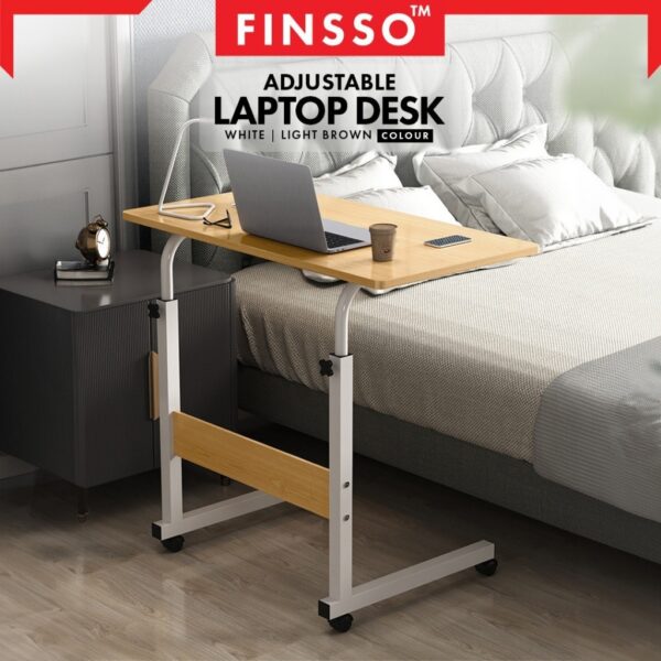 Adjustable Height Lifting Table with Wheel Bedside Laptop Table/ Sofa side table