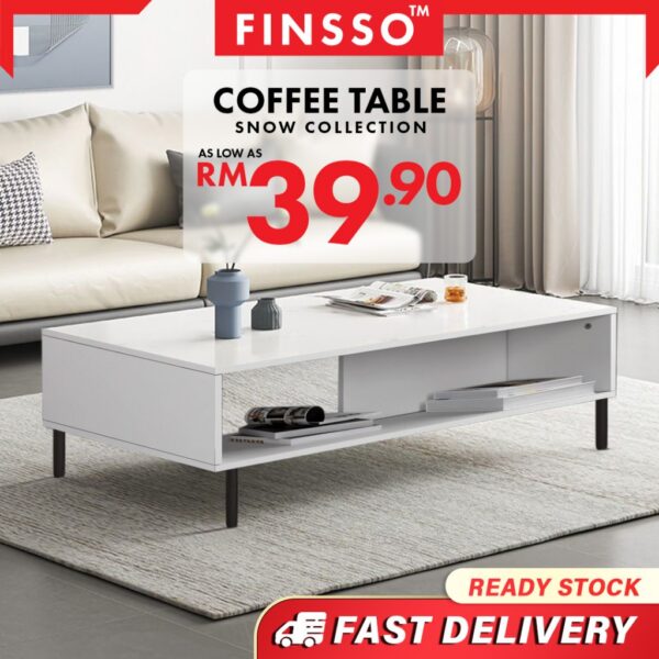 LAGI BESAR 3.5 FT Modern Coffee Table / GION Modern side table with drawer / Meja / Tv Cabinet