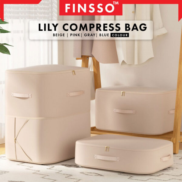 Ultra Space Saving Storage Box With Zipper, Space Bags for Travel/Kotak Simpan,Waterproof