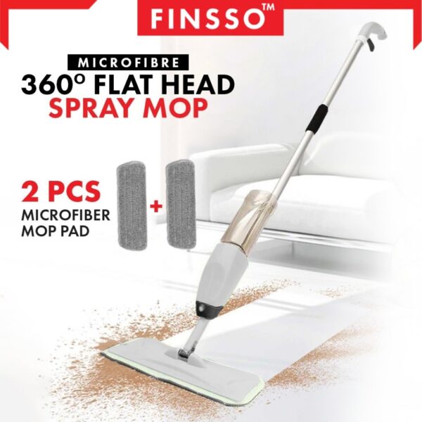 SPRAY MOP with EXTRA Micro-Fibre Pad Headed/ Rectangular headed / Mop Lantai 360 Pusing
