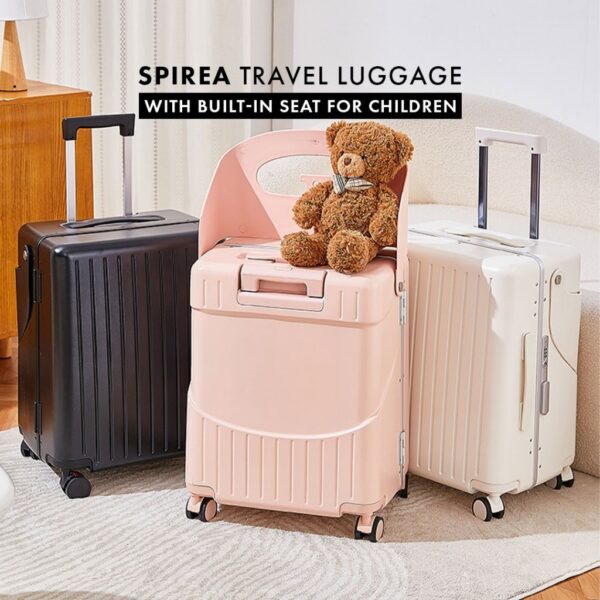 Finsso: Luggage 20Inch/24Inch Spirea Children Suitcase Large Capacity Children's Trolley Travel Case Baby Seat/TSA Lock