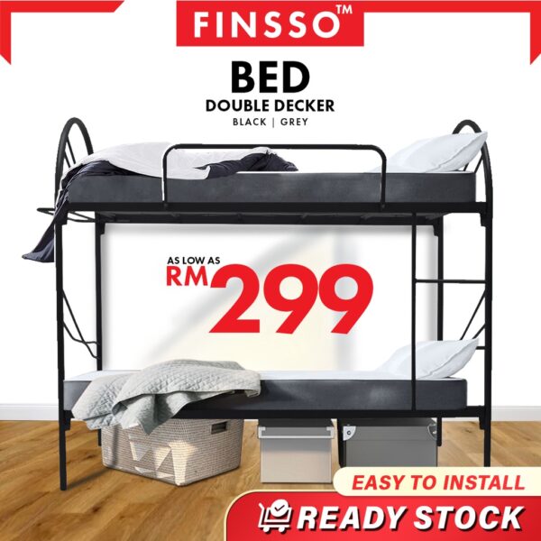 Powder Coat Metal Double Decker Bunk Metal Bed Frame/ Katil dua tingkat