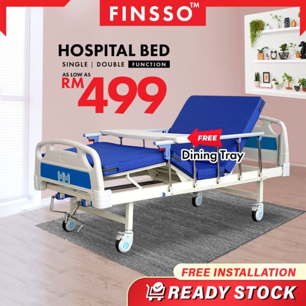 FREE INSTALLATION Hospital Bed 2 Function Manual (M15) + Mattress