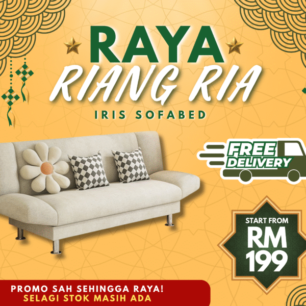 [Free Shipping] 2-in-1 Sofa + Katil | Sofa Bed Kain Baldu (Velvet) High Quality + Murah | 2/3/4 Seater |Iris