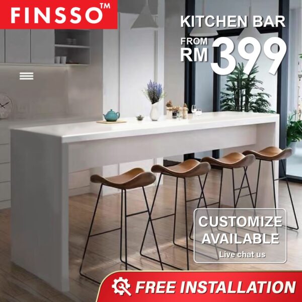 120cm x 40cm HAVOC/ Bar Table/ Kitchen Island / Dining Table/ Meja Makan/ 吧台/ Bar Stool
