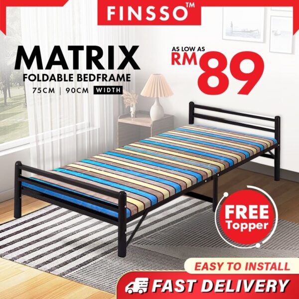 MATRIX BEDFRAME WITH FREE TOPPER / KATIL