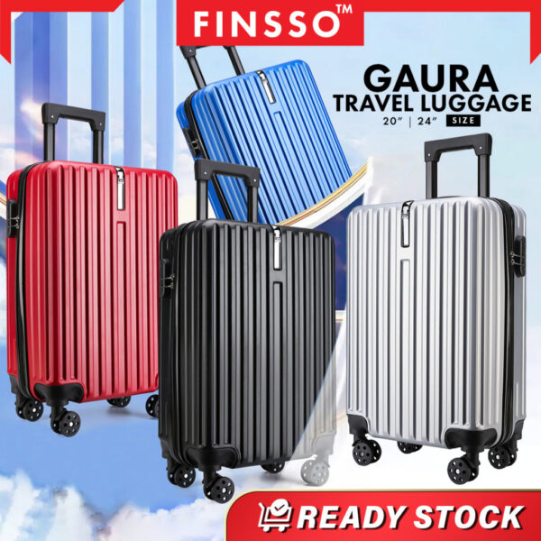 Gaura Travel luggage ABS material bag 20"/24" inch plain travel suitcase beg