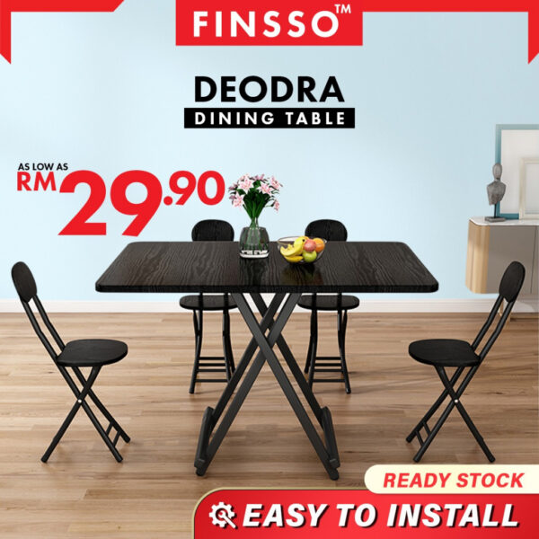 DEODRA Foldable Table 60 * 60 *57 cm Height/ Outdoor Picnic Table / Meja kecil / Meja kanak-kanak / Meja Lipat