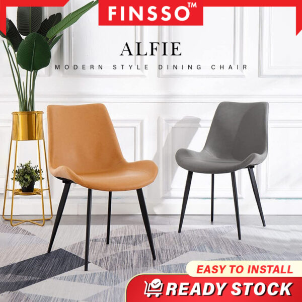 Beturn Leather Simple & Modern Dining Chair/ Kerusi Makan/Alfie Dinning chair