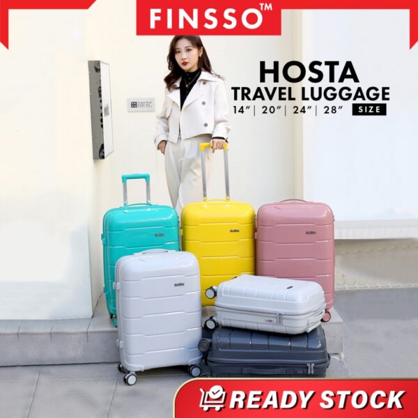 Hosta High-Quality Polypropylene Plastic (PP) PP material suitcase new pattern wave design travel luggage bag