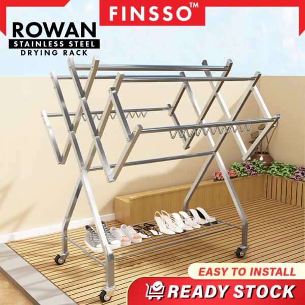 Rowan Ampaian Baju 240cm Stainless Steel Foldable Clothes Drying Racks