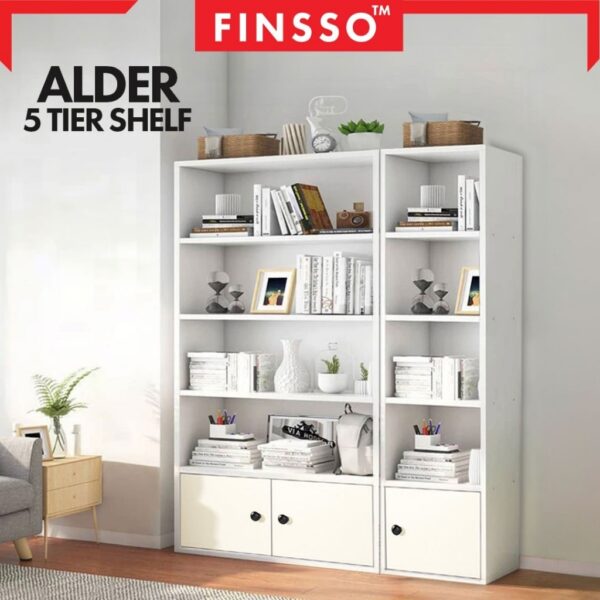 Kabinet Multipurpose 5 Tier | Bookshelf Storage Shelf | Rak Kabinet Almari Buku Fail Serbaguna | Alder