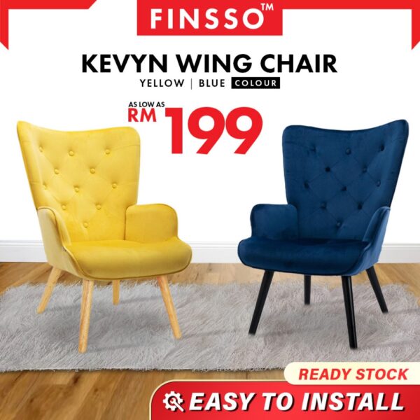 Kevyn Wing Chair Lounge Chair European Style Nordic Armchair Sofa / Single Sofa 1 Seater / Sofa Chair