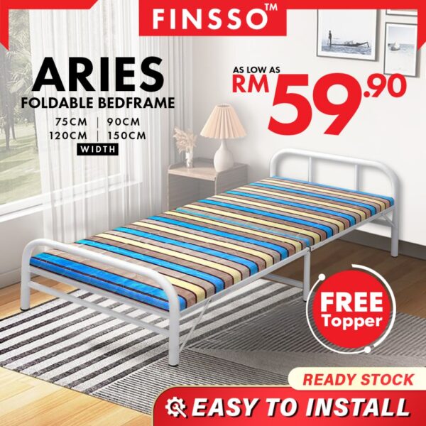 Extra Strong! 75/90/100/120CM ARIES BED FRAME / Katil Single / Foldable Bed Frame / Katil /Single Bed Frame