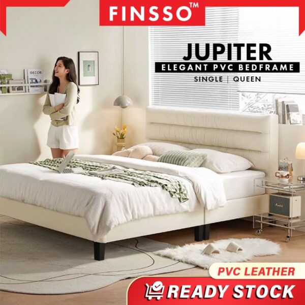 Galaxy Leather(Kulit) Bed Frame Divan Solid Wood PVC Leather With Rivet Crystal Diamond/ Katil Queen Divan Kulit