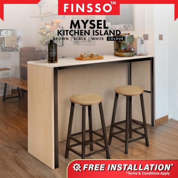 120cm x 40cm Kitchen Island Bar Table | Dining Table | Meja Makan Bar | Mysel