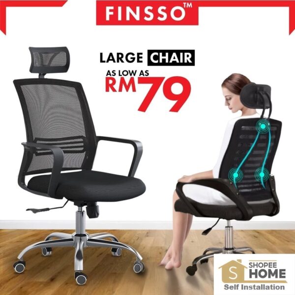HIGH QUALITY Deluxe Office Chair with comfortable backrest / kerusi pejabat