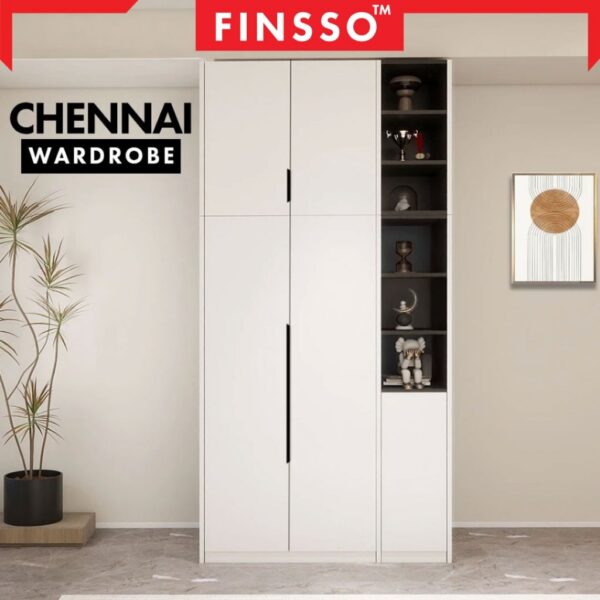 [260CM] Luxury Wooden Wardrobe | Almari Baju Extra Height Big Size | Chennai
