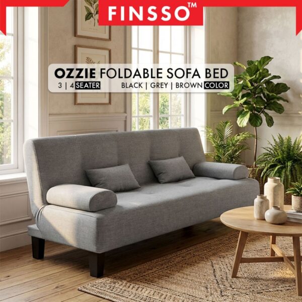 Ozzie Foldable Sofa Bed [FREE PILLOW!] | 3 & 4 Seater | 1 Year Warranty