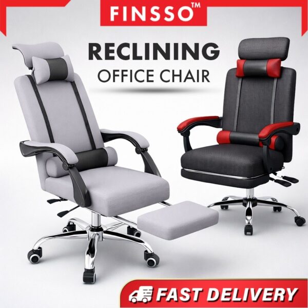 Kerusi Office Ergonomic + High Backrest Swivel Mesh | Gaming Chair | Kerusi Pejabat | Remon 355