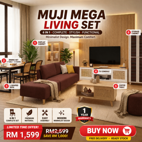 MUJI MEGA LIVING SET (6IN1) COMBO