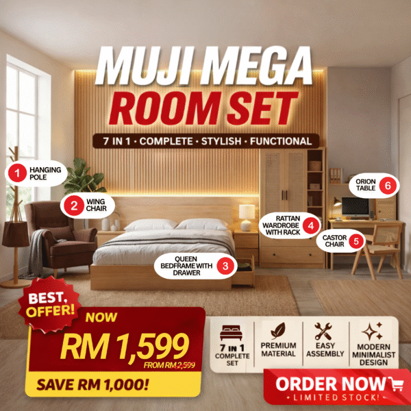 MUJI MEGA BEDROOM SET (7IN1)