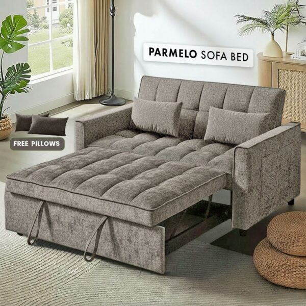 3-in-1 Adjustable Sofa Bed | Pull-Out Sofa | 2-Seater Sofa- Parmelo Sofa - Finsso